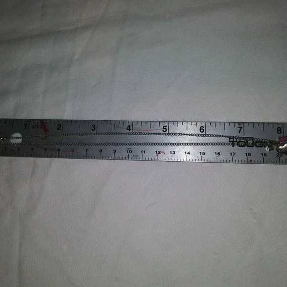 PINK LETTER "A" w/PRINCESS CHARM NECKLACE AND PRINCESS CHARM EARRINGS CA 00691 - Picture 5 of 12